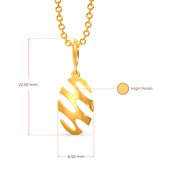 Slit Queued  Gold Pendants