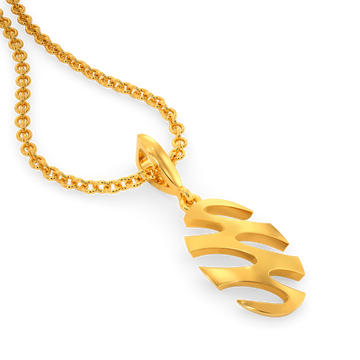 Slit Queued  Gold Pendants