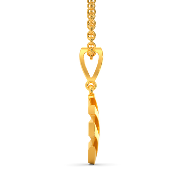 Slit Queued  Gold Pendants