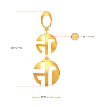 Inside Out Gold Earrings
