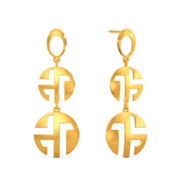 Inside Out Gold Earrings