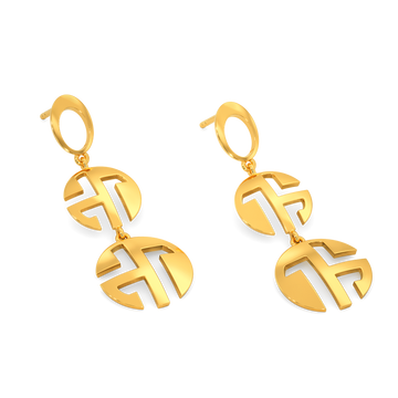 Inside Out Gold Earrings