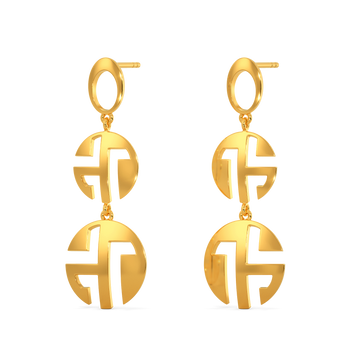 Inside Out Gold Earrings