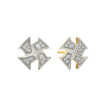 Slit Posed Diamond Earrings