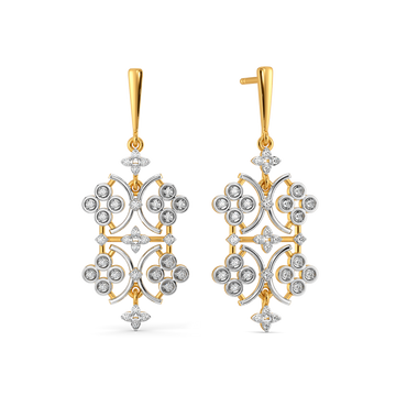 Lace Core Diamond Earrings
