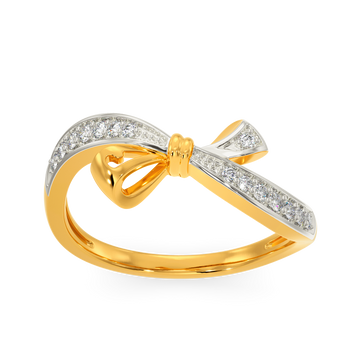 Bow Charm Diamond Rings