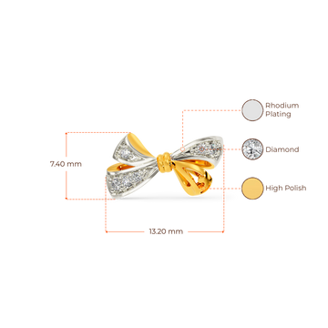 Bow Charm Diamond Earrings