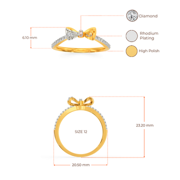 Sneak A Bow Diamond Rings