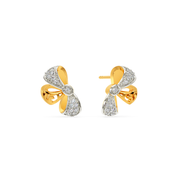 Bowing Diamond Earrings