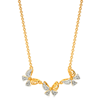 Bow Talk Diamond Necklaces