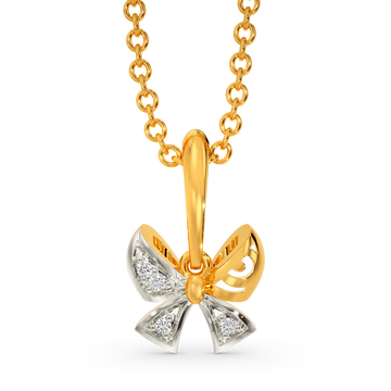 Bow Talk Diamond Pendants