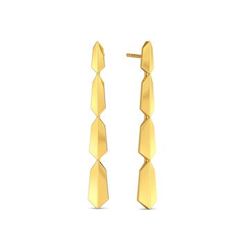 Groovy Folds Gold Earrings