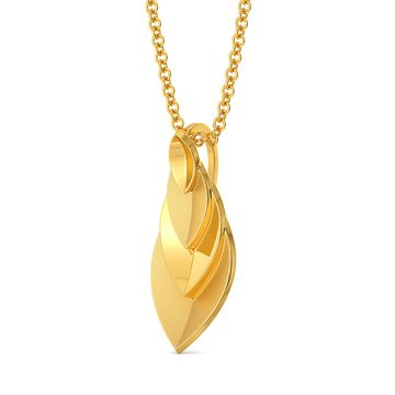 The Leaf Crease Gold Pendants