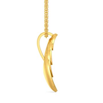 The Leaf Crease Gold Pendants