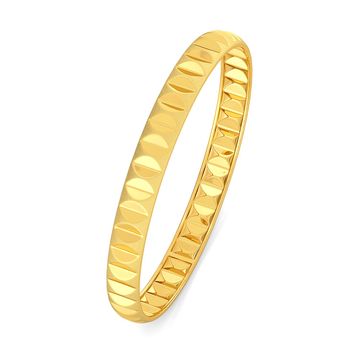 The Leaf Crease Gold Bangles