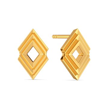 Rhombus Rucks Gold Earrings