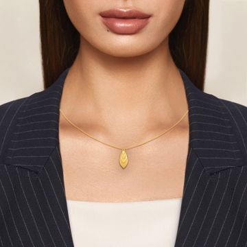 The Leaf Crease Gold Pendants