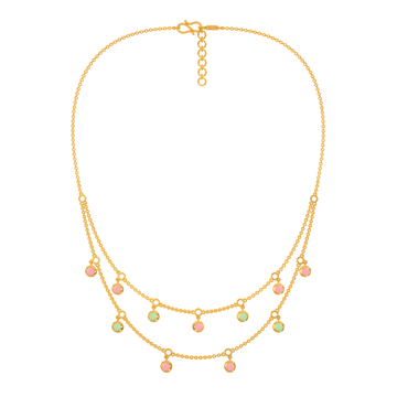 A Peek of Pastel Gold Necklaces