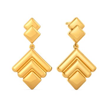 Power Puff Gold Earrings