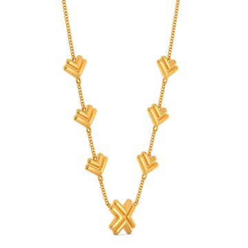 Power Puff Gold Necklaces