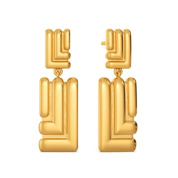 Puffer Lite Gold Earrings