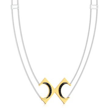 Black Crescent Diamond Necklaces