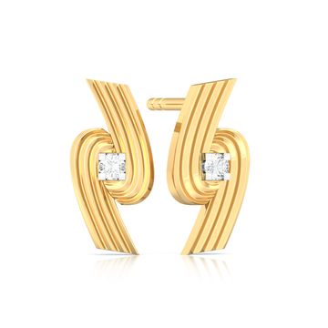 Spiral Star Diamond Earrings