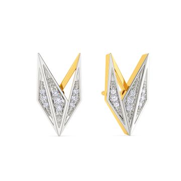 Tailored Edge Diamond Earrings