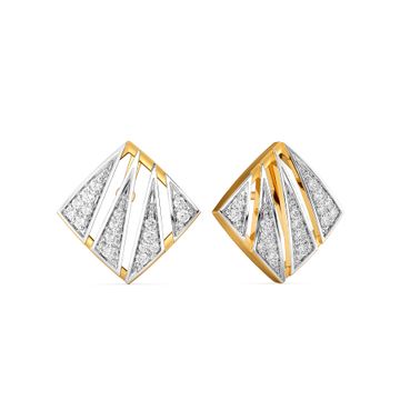 Sharp Suited Diamond Earrings