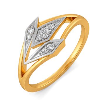 Edgy Angles Diamond Rings