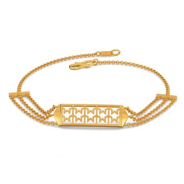 Winter Gingham Gold Bracelets