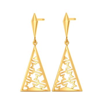Tweed Twills Gold Earrings