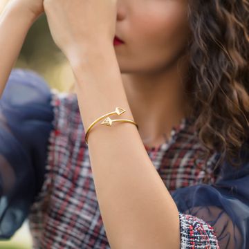 Tweed Twills Gold Bangles