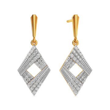 Pretty Pleats Diamond Earrings