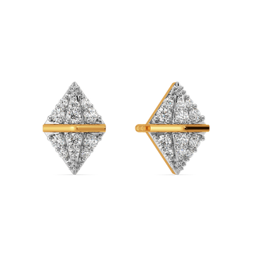 Pretty Pleats Diamond Earrings