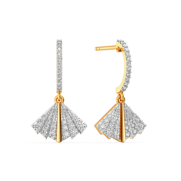Dramatic Pleats Diamond Earrings