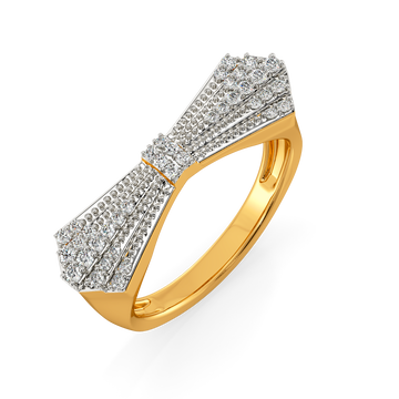 Folded Elegance Diamond Rings