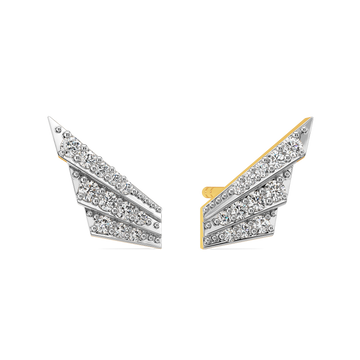Folded Elegance Diamond Earrings