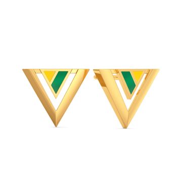 Varsity Greens Gold Earrings