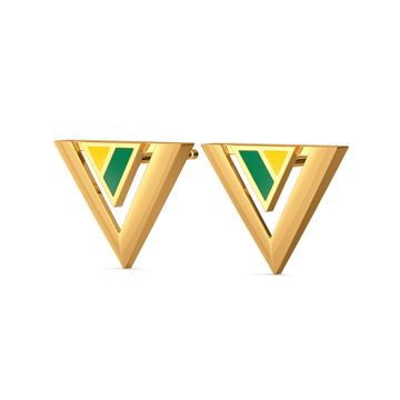 Varsity Greens Gold Earrings