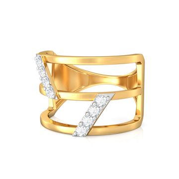 Dancing Stripes Diamond Rings