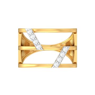 Dancing Stripes Diamond Rings