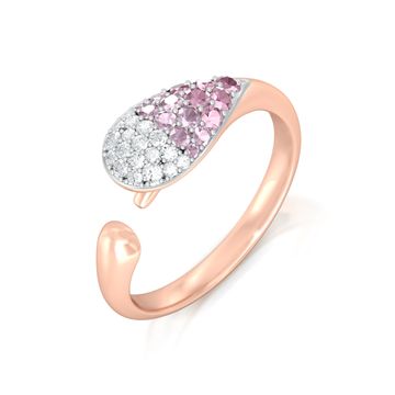 Pink Gouache Diamond Rings
