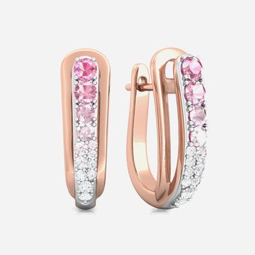 Pink Gouache Diamond Earrings