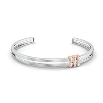 Frosted white Diamond Bangles