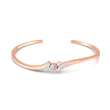 Pearly pink Diamond Bangles