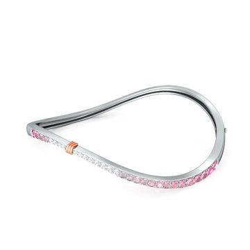 Brushed Pink Diamond Bangles