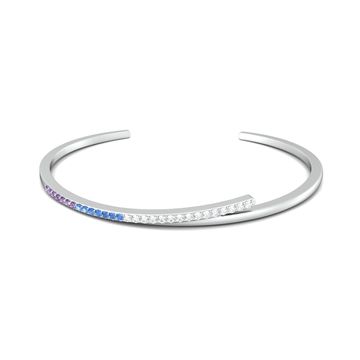 Polychrome blend Diamond Bangles