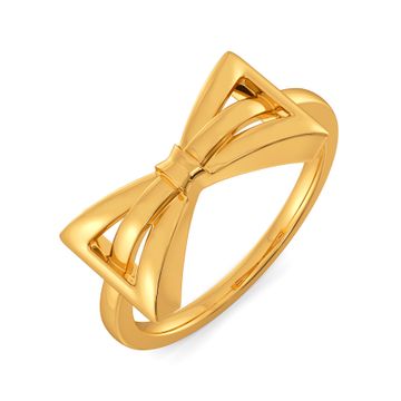 Bow Blooms Gold Rings