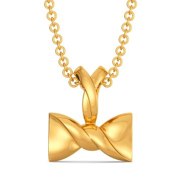 Bow Bends Gold Pendants
